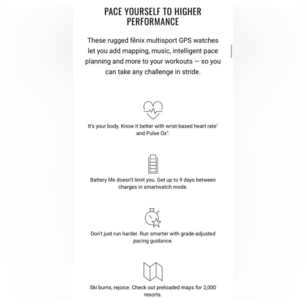 Garmin fēnix 6S Pro - Rose Gold Bezel with White Strap - Picture 8 of 16